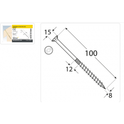 DMX 310810 - CS 08100 Wkręt ciesielski 8x100 - (100/op) 